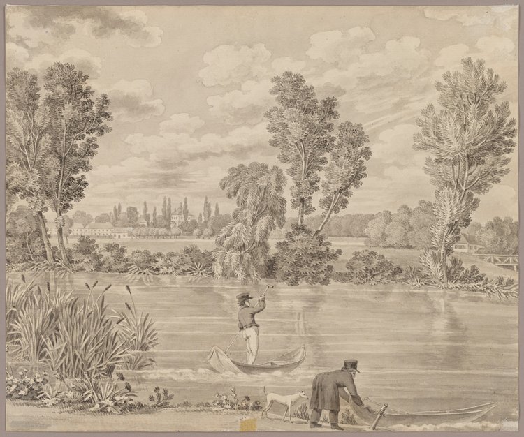 Widok Marymontu od strony stawu