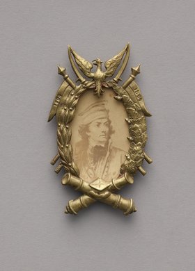 Fotografia Tadeusza Kościuszki w patriotycznej ramce