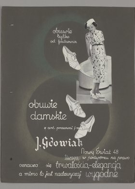 Reklama Pracowni Firmy J. Gdowiaka w Warszawie