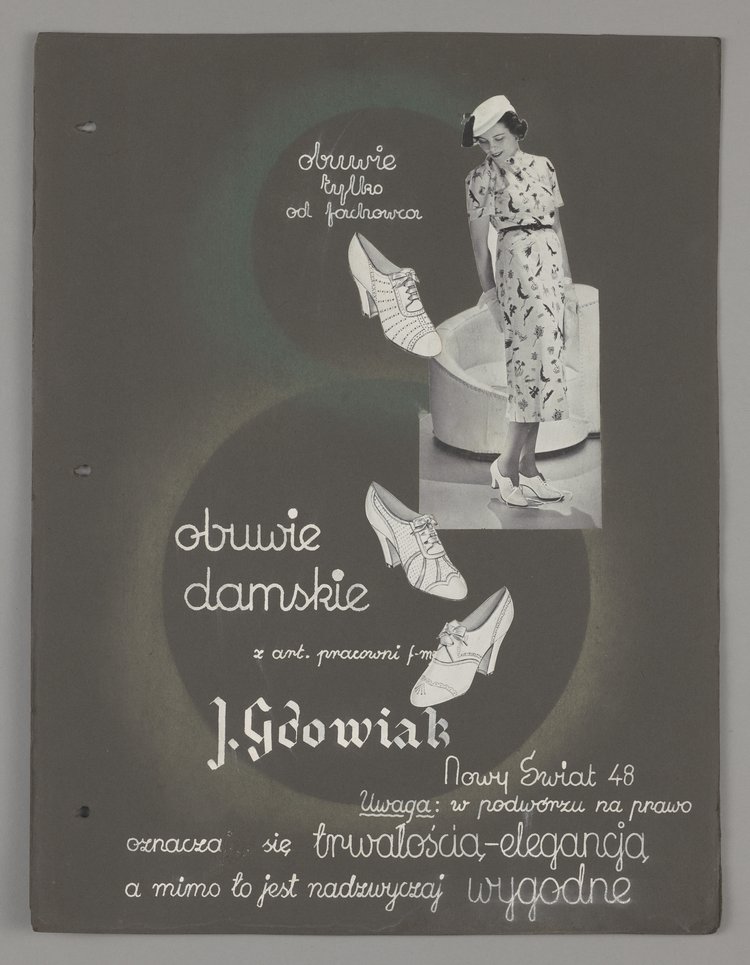 Reklama Pracowni Firmy J. Gdowiaka w Warszawie