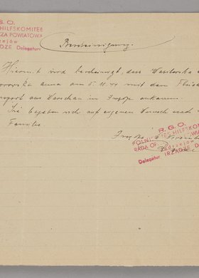 Bescheinigung/Zaświadczenie Rady Opiekuńczej Powiatowej Jędrzejów