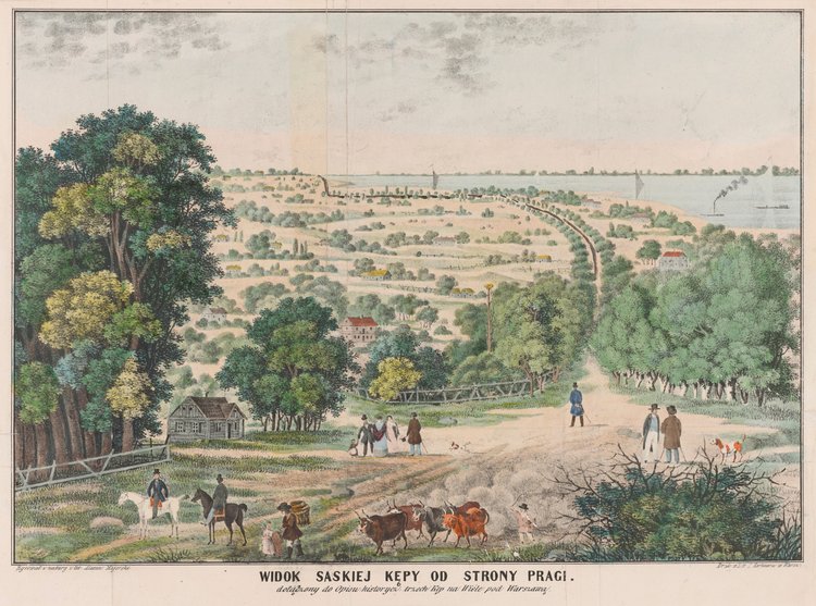 Widok Saskiej Kępy od strony Pragi