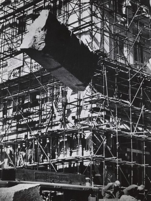 View of the construction site of the Marshal’s Residential District (MDM), Konstytucji Sq., corner of Piękna St.