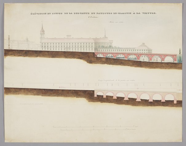 Feliks Pancer, Wiadukt Pancera, elewacja boczna i przekrój, po 1843