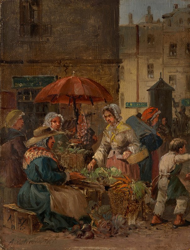 Adam Malinowski, Kram na targu, ok. 1870