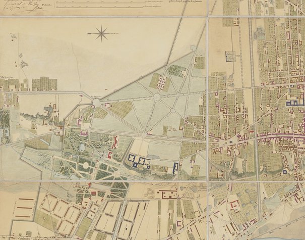 Fragment planu Warszawy wydanego w 1825 roku