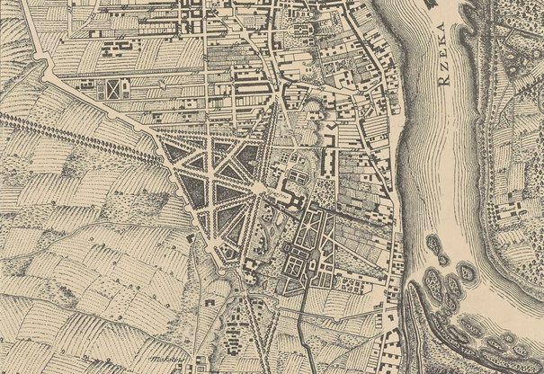 Fragment planu Warszawy z 1779 roku