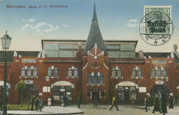 Hala targowa na placu Kaliksta Witkowskiego, ok. 1915