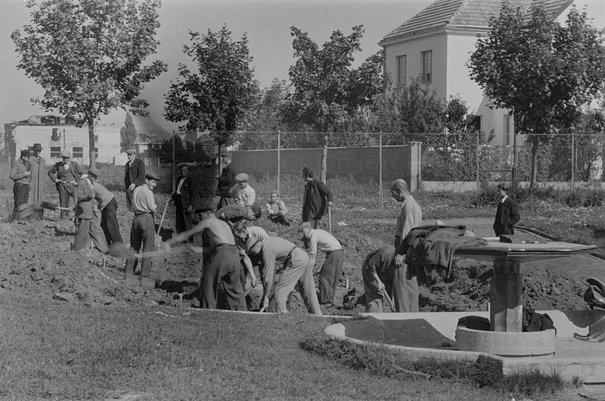 Alfred Funkiewicz, Ogród Jordanowski przy ulicy Odyńca, między 1946 a 1948