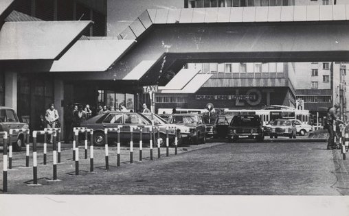 The rear of Hotel Forum, after 1978