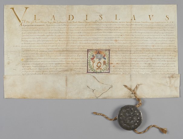 Kopia przywileju lokacyjnego Pragi Biskupiej nadanego przez króla Władysława IV Wazę Waza, Władysław IV, Stowarzyszenie Miłośników Dawnych Dokumentów Archiwum Patriae