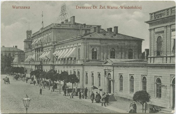 Dworzec Kolei Warszawsko-Wiedeńskiej, ok. 1908