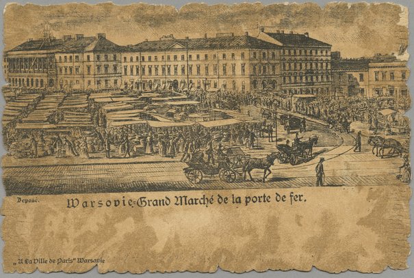 Targowisko na Placu Żelaznej Bramy, ok. 1902