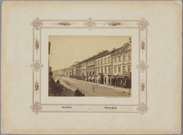 Ulica Nowy Świat, zabudowa nieparzystej strony ulicy, lata 1870 - 1875