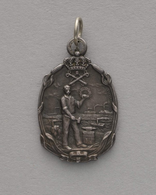 zakład grawerski Jana Knedlera, Odznaka Cechu Ślusarzy za wykonanie pracy czeladniczej, między 1913 a 1924