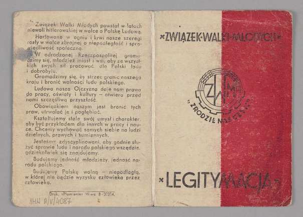 Legitymacja członkowska Gajko Ladjevica Góralski 2 sierpnia 1947