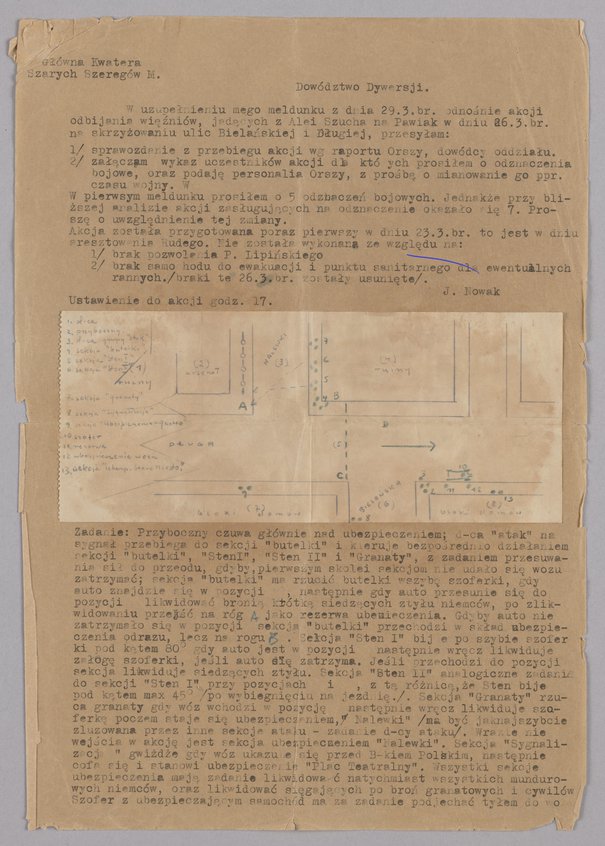 Uzupełnienie meldunku z Akcji "Arsenał", 3 kwietnia 1943, za: S. Broniewski, „Akcja pod Arsenałem”, Warszawa 1993, s. 125-132