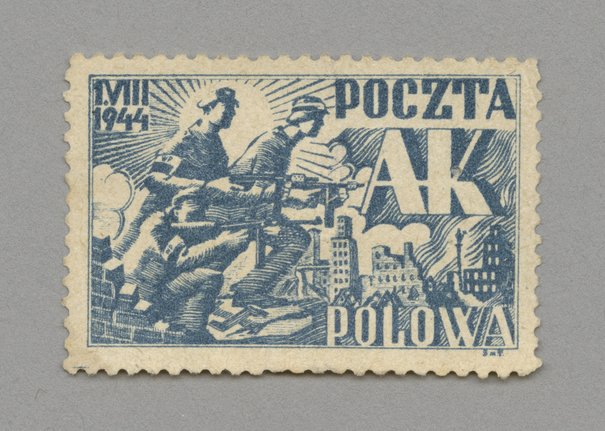 Znaczek pocztowy Poczty Polowej Armii Krajowej z okresu Powstania Warszawskiego Tomaszewski, Stanisław [ps. Miedza],  08.1944