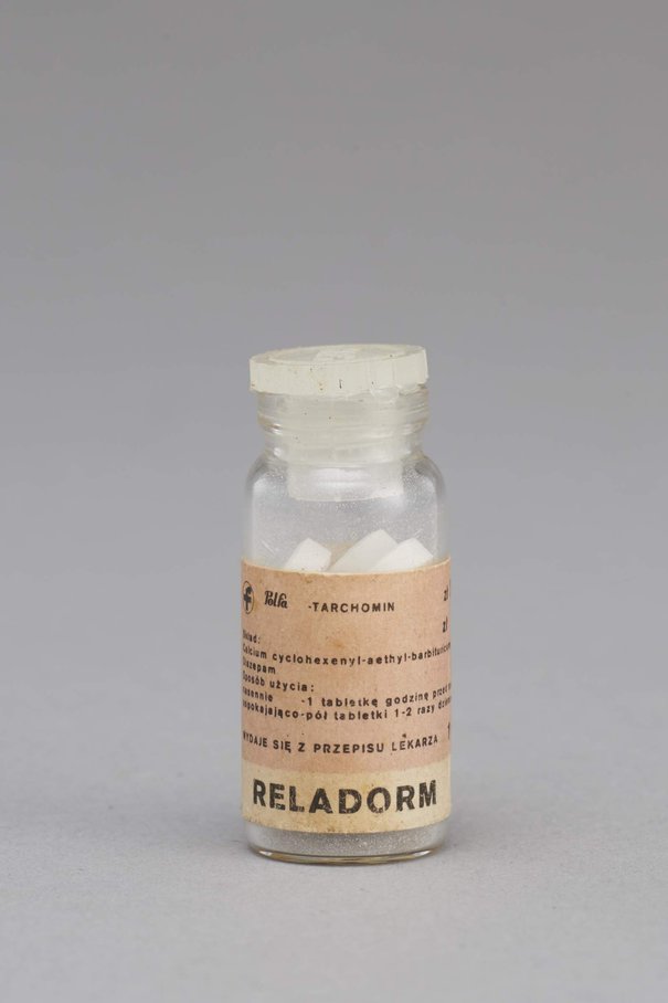 Tarchomińskie Zakłady Farmaceutyczne 'Polfa', Opakowanie z lekiem 'Reladorm', po 1970