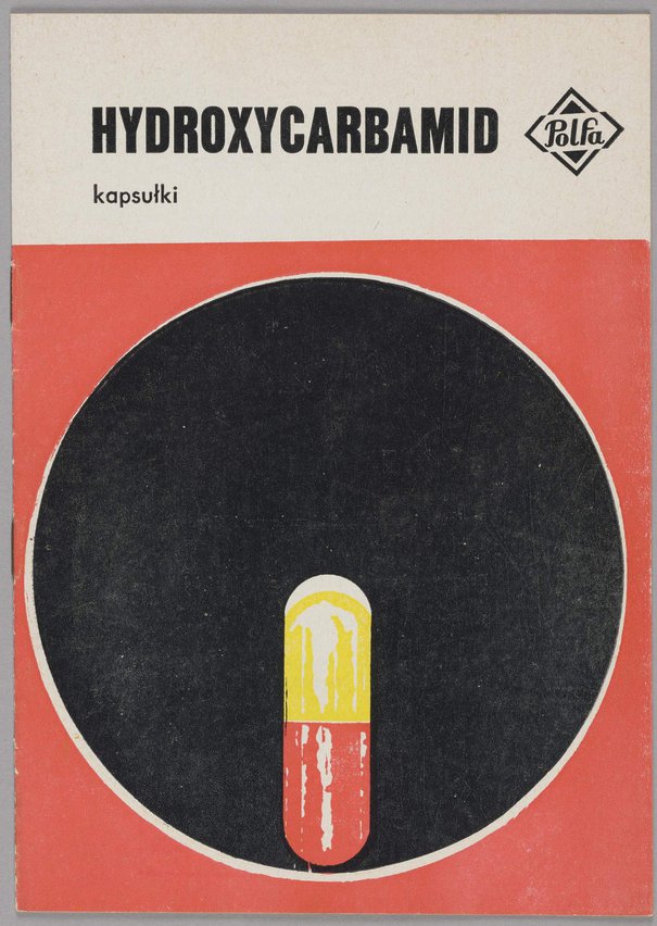 Chorzowskie Zakłady Graficzne, Krakowskie Zakłady Farmacuetyczne 'Polfa',  Broszura informacyjna leku Hydroxycarbamid, 1974