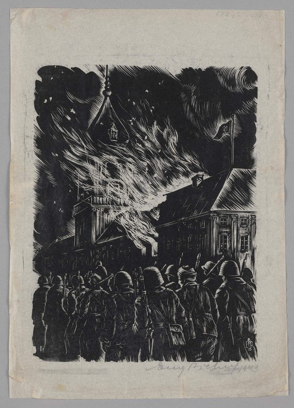 Eugeniusz Pichell, Pożar Zamku Królewskiego, 1943