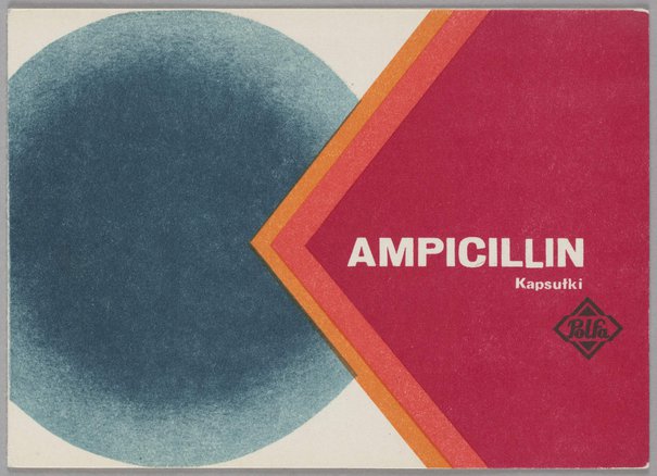 Tarchomińskie Zakłady Farmaceutyczne 'Polfa',  Ulotka informacyjna leku Amplicillin, 1971