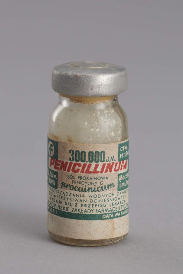 Tarchomińskie Zakłady Farmaceutyczne 'Polfa', Penicylina w opakowaniu w formie ampułki-fiolki, 1961