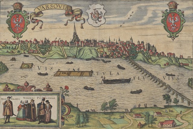 Varsovia (Widok ogólny Warszawy z końca XVI wieku) Hogenberg, Abraham, Hoefnagel, Jacob 1618