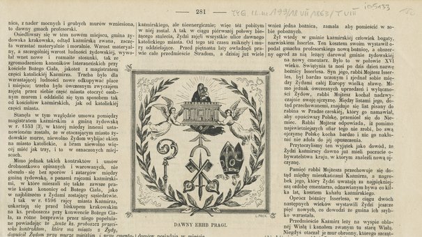 Dawny herb Pragi Biskupiej Frick, Ludwik 1863