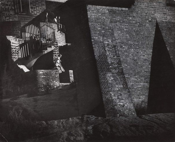 Edward Hartwig, Defensive walls, fragment with stairs in the Marshal Tower, before 1972
